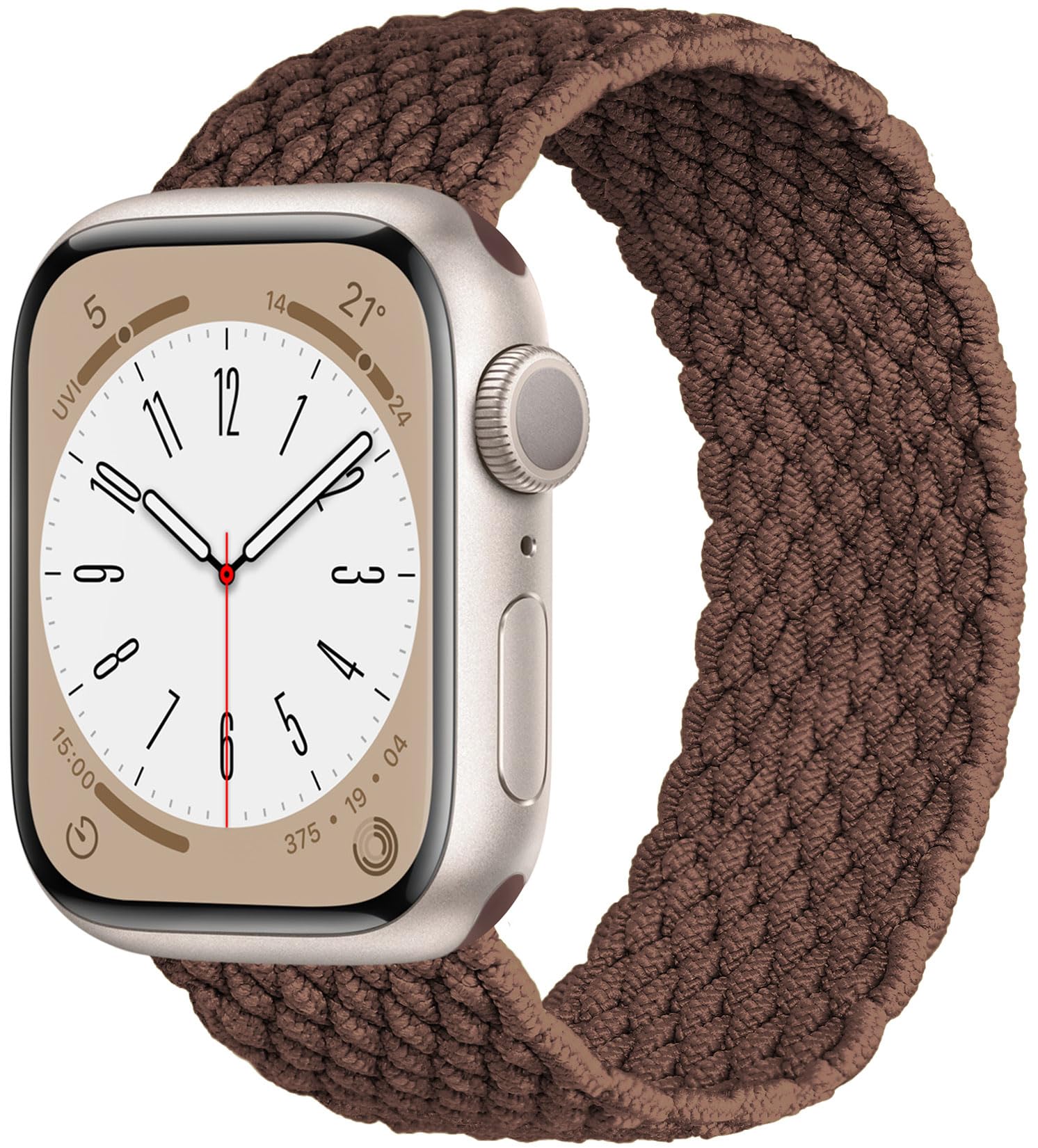 Elastic Band Compatible with Apple Watch Band Series 11/10 42mm, 9/8/7 41mm, 6/5/4 40mm for Women Men, Nylon Stretchy Braided Solo Loop Sport Strap for iWatch SE 1/2/3, S Starlight — view 19