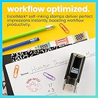 Vista 2 de ExcelMark Sello redondo para profesor - ¡Dino-MITE! - tinta roja