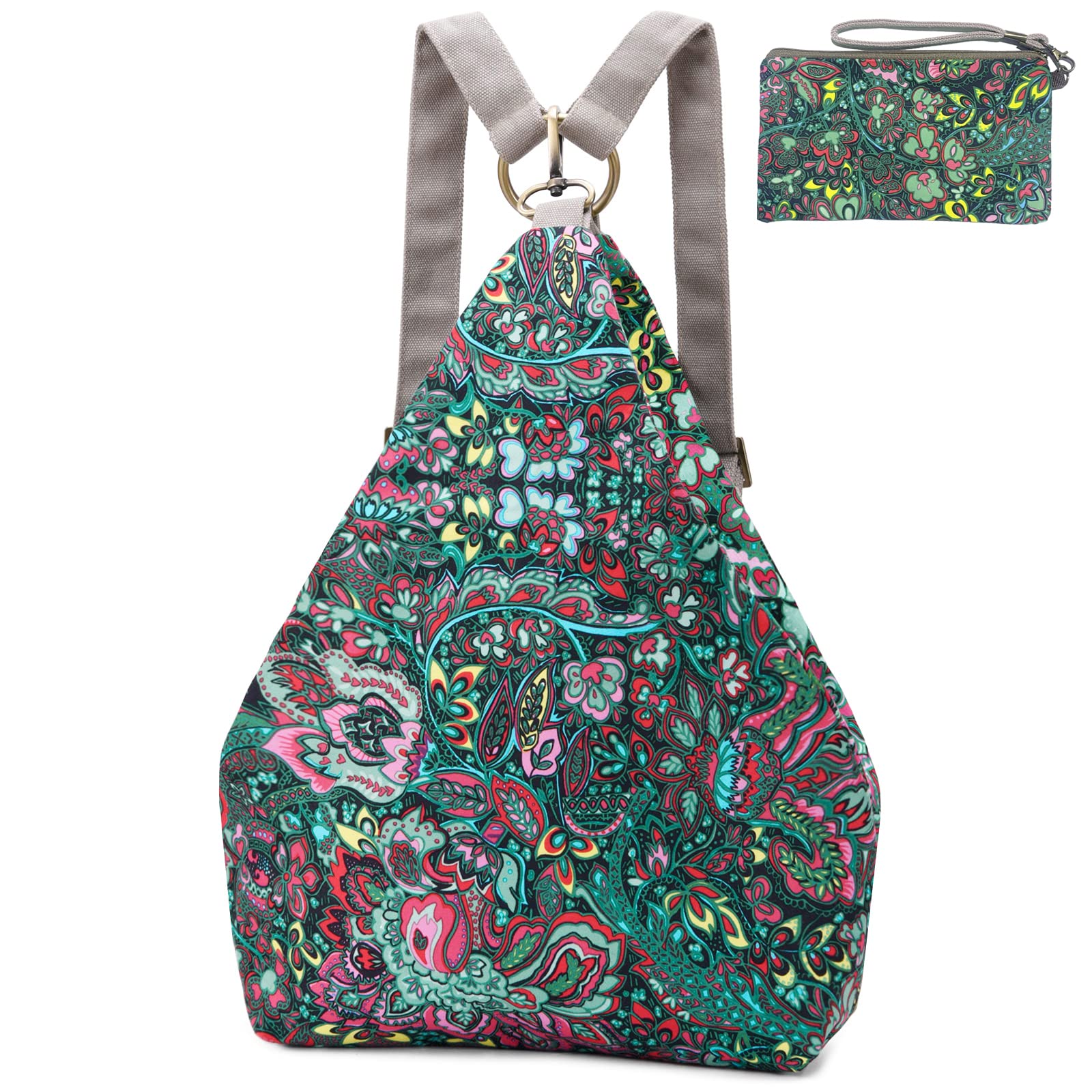 Black Butterfly Premium Backpack for Women, Bohemia Style Fashion Casual Daypack Backpack, Small Backpack Purse (03-green plus)