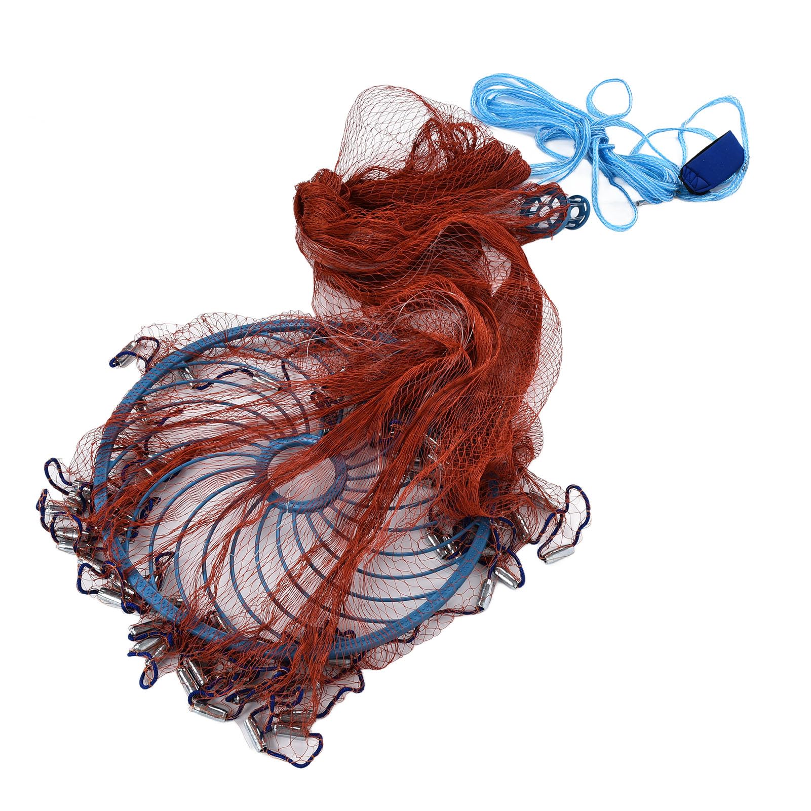 Rete da Pesca Rete da Colata Flessibile Automatica per Laghetto per Pesci Facile da Riporre Ampia Gamma di Utilizzo per Materiale da Pesca Nylon/Plastica Ferro