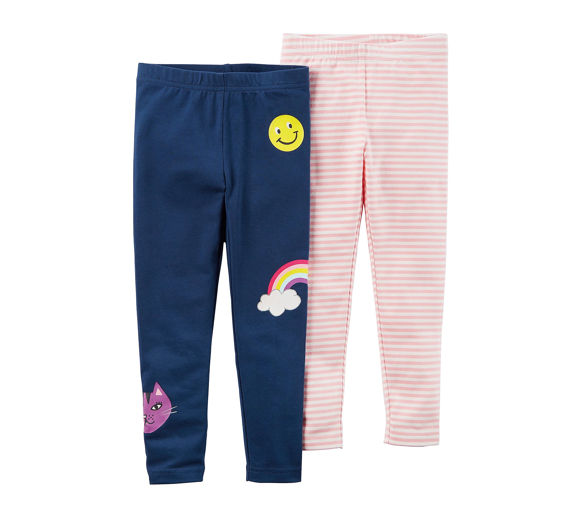 Carter's Baby Girls' 12-24 Month 2-Pack Rainbow Leggings 2T