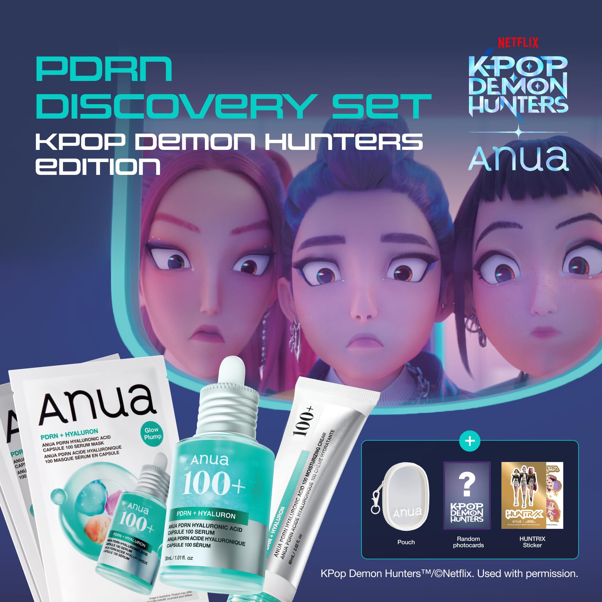 Anua PDRN Discovery Set, 3-Schritte Routine, Glow Hydration, Lachs-DNA, Hyaluronsäure, Kollagen, Korean Skincare