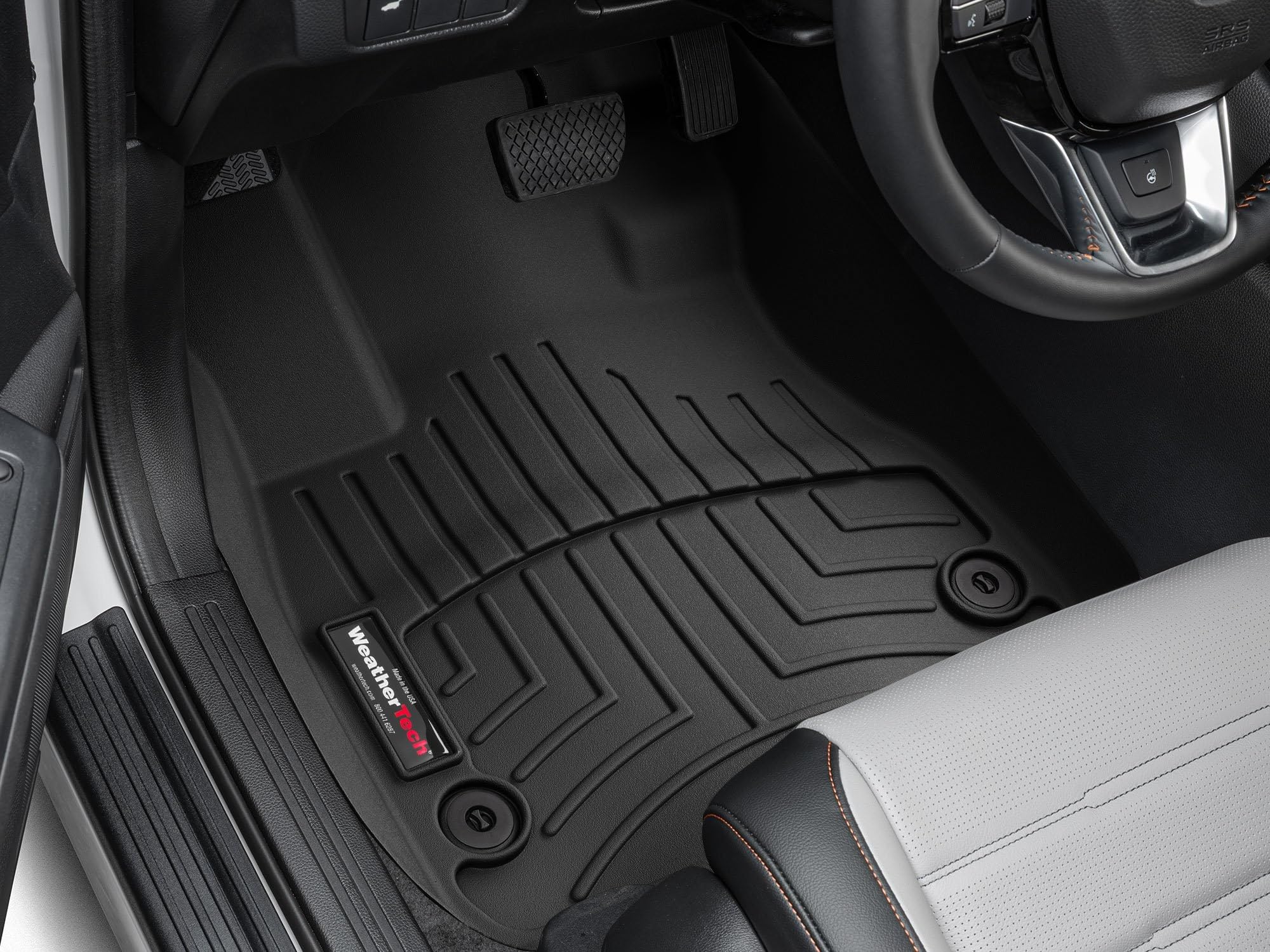 WeatherTech Custom Fit FloorLiners for Honda CR-V CR-V Hybrid 1st Row 4417801 Black — view 2