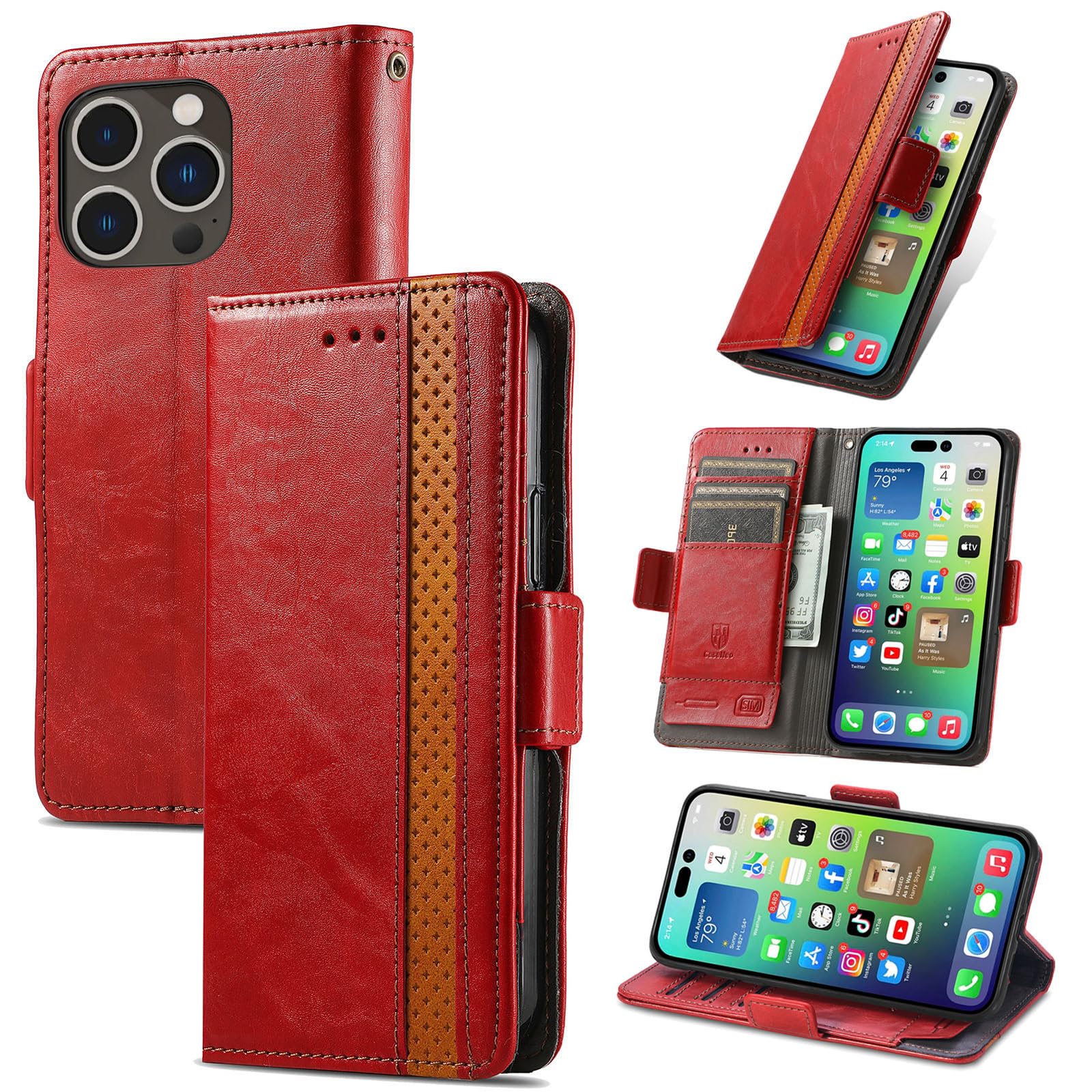 Housse iPhone 16 E rouge design simple idéal pour voyager léger - 8