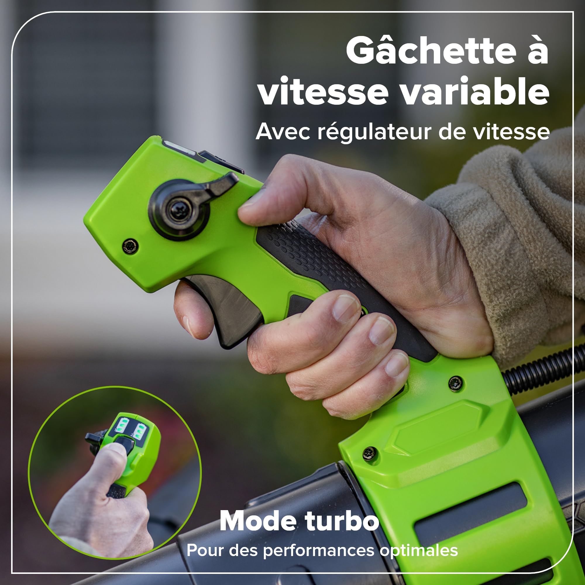 Greenworks Souffleur à Dos 48V (24V x 2), Moteur Brushless, 19,82 m³/Min, 297 km/h, Technologie QUIETFORCE – sans Batterie ni Chargeur BL48020A1
