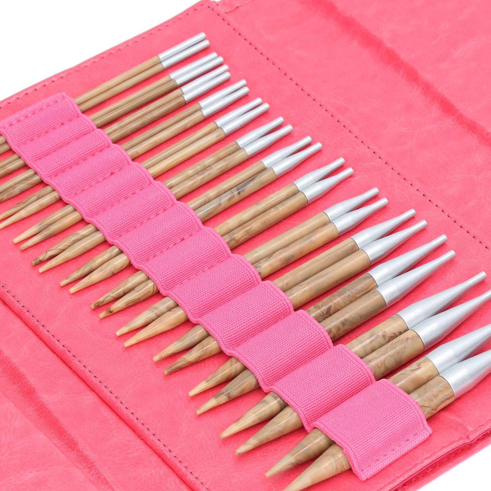 para agujas de tejer, para un juego de agujas circular intercambiable, agujas circulares desmontables de aluminio con agujas intercambiables de 13 tamaño, suave y