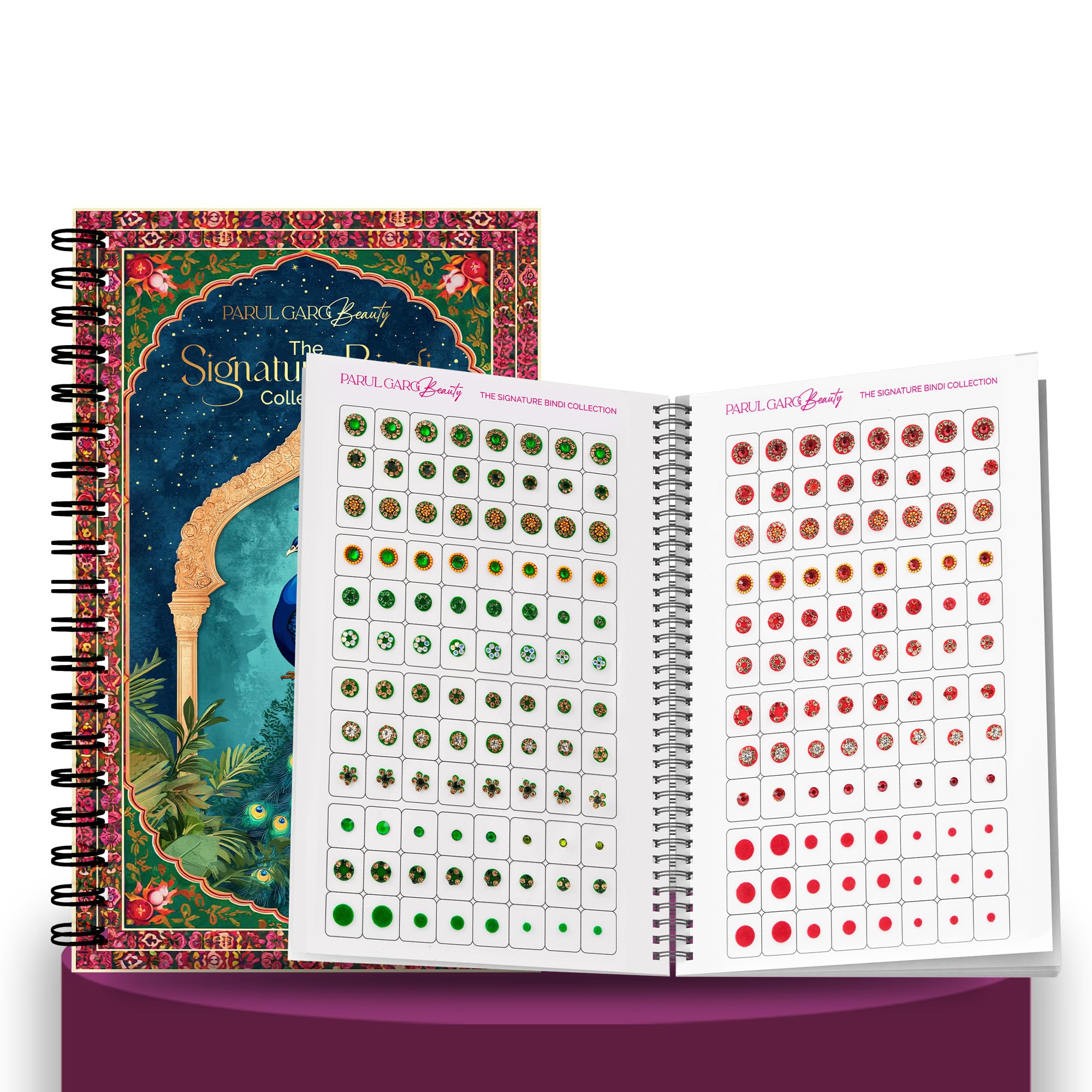 Parul Garg Beauty Signature Bindi Collection – 960 Multicolour Designer Bindis | Reusable Self-Adhesive Kumkum Bindis | Assorted Sizes 2mm–7mm | Bridal, Wedding, Festive Pack