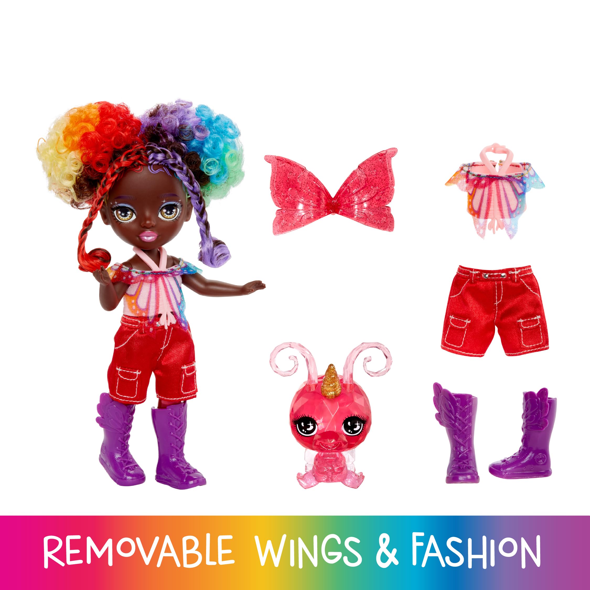 Rainbow High Littles Rainbow Fantasy Fairies & Pet, Astrid, Rainbow - Image 4