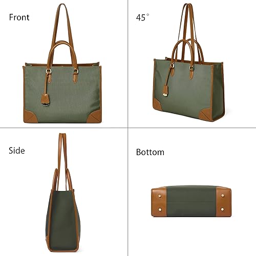 Miniatura 3 de DORIS&JACKY Maletín grande para mujer, bolso de hombro para computadora portátil de 15.6 pulgadas y bolsos de negocios de oficina