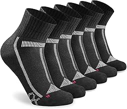 Mens Running Socks Anti-Blister Thick Cushioned Womens Trainer Socks, Breathable & Sweat Wicking Quarter Ankle Athletic Sports Sock for Hiking Walking Cycling Gym Multipack 3 Pairs