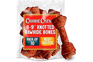 Dog Bone for Aggressive Chewers, Jumbo Rawhide Bone 8-9