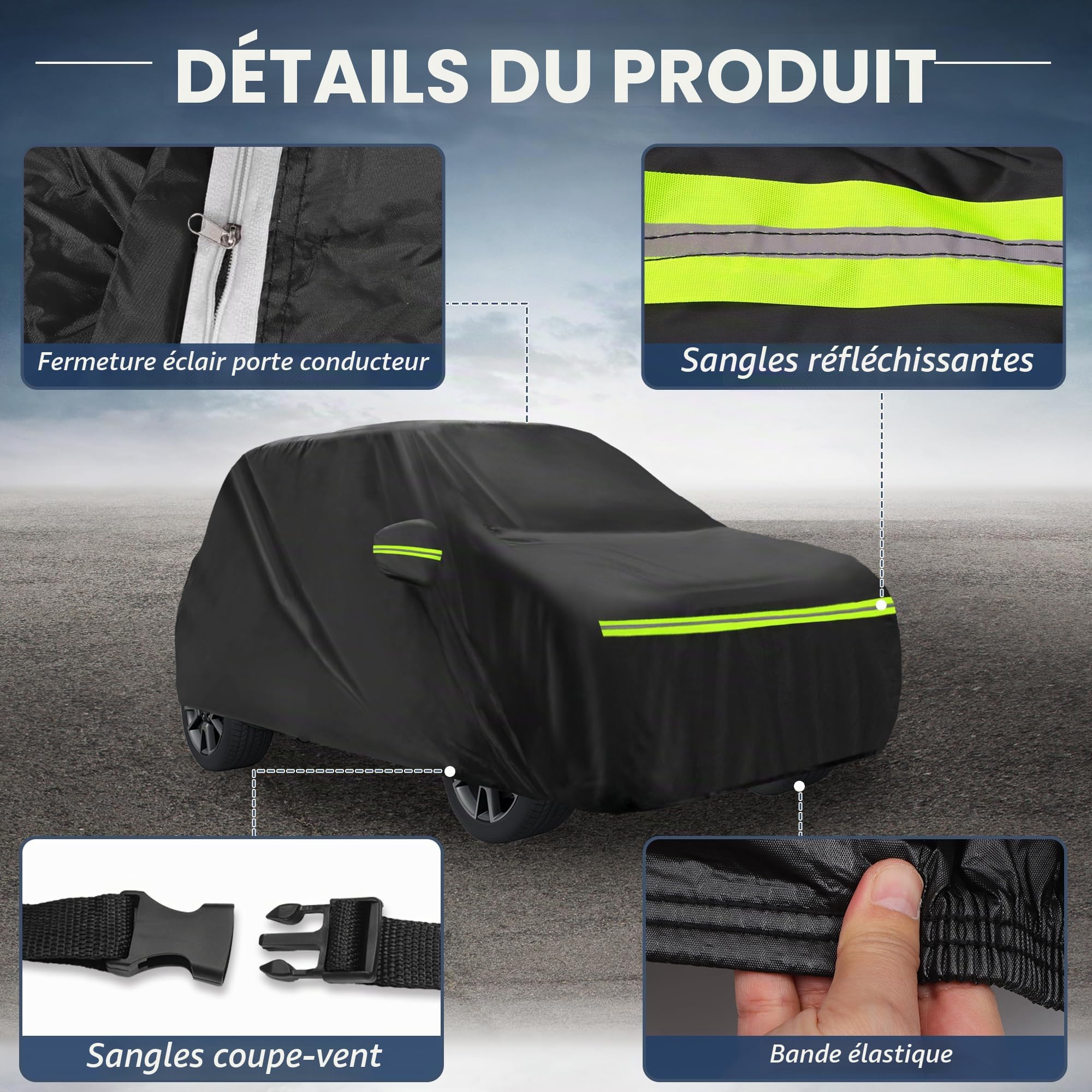 A ABSOPRO Housse De Voiture pour Renault Twingo II/III 2007-2020 1pc