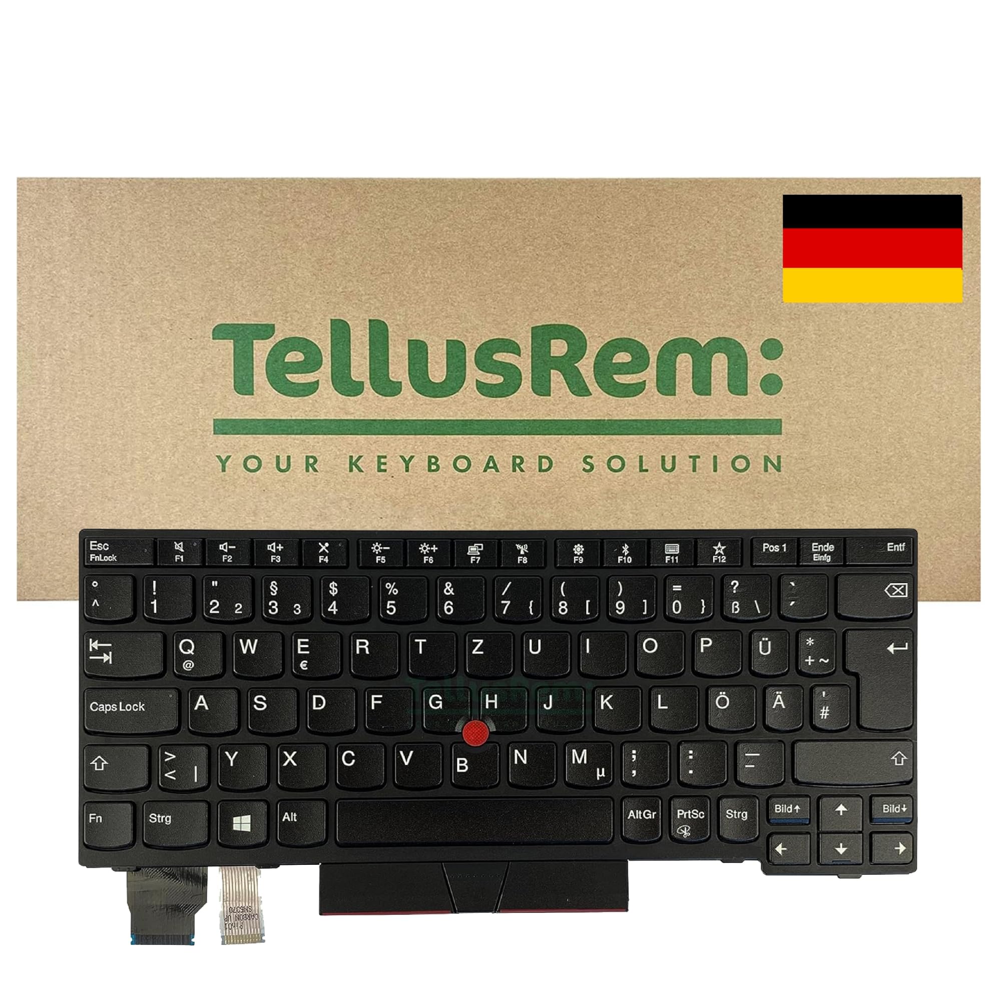 ersatztastatur Deutsche Nicht Hintergrundbeleuchtung für Lenovo Thinkpad X280 X390 X395