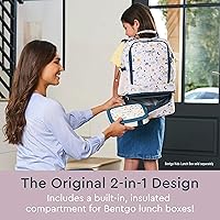 Vista 36 de Bentgo Kids Prints - Mochila 2 en 1 y lonchera aislada, Dino Fossils, Niños