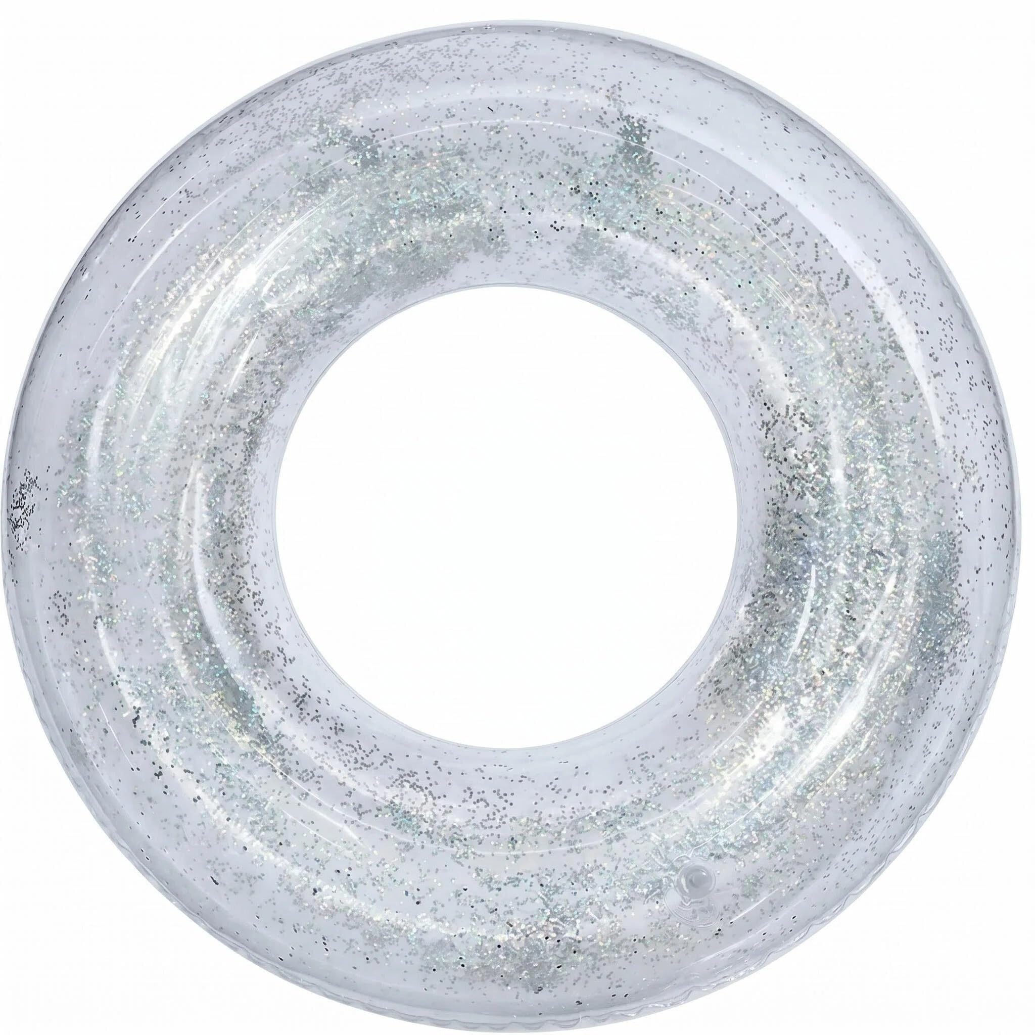 Swimming Ring,Kids Adults Inflatable Pool Floats Sequins Swimming Ring Durable Pool Inflatable Rings for 4-9 16+ Years (Adults)