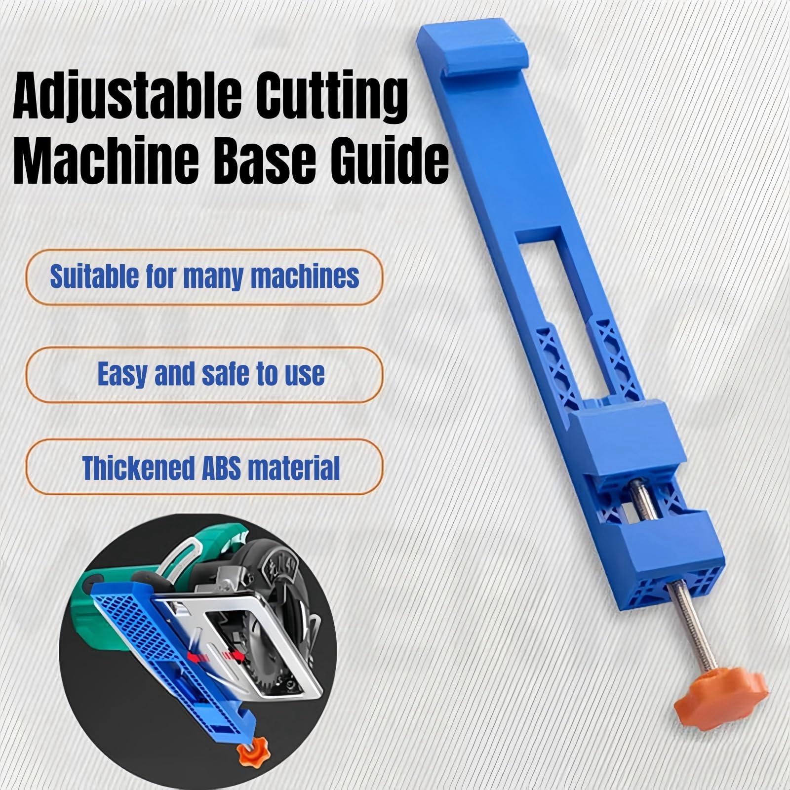 Adjustable Cutting Machine Base Guide,Adjustable Base Guide,Precision Wood Cutting Guide,Adjustable Machine Cutting Guide,Portable Adjustable ABS Cutter Holder,Circular Saw Guide,Cutting Guide Rail - Image 3