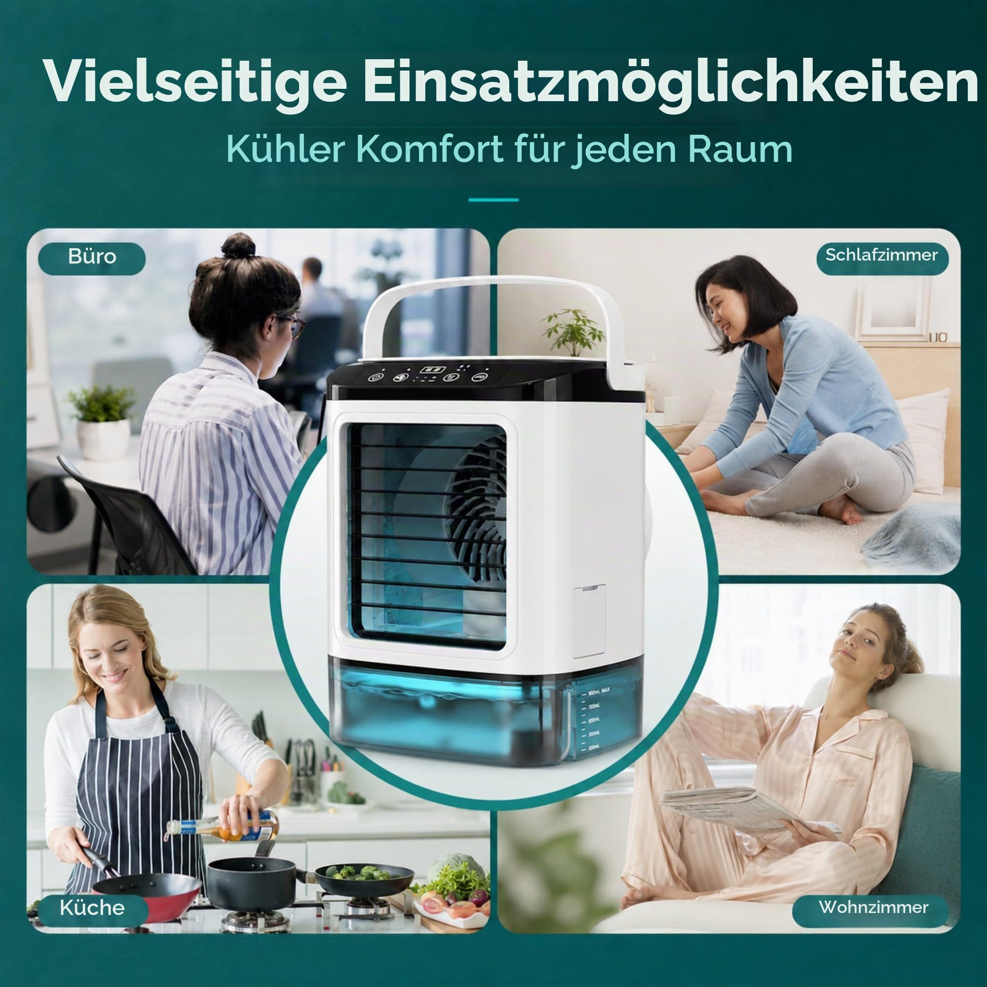 Mini Klimaanlage USB Desktop Ventilator mit 900ml Tank