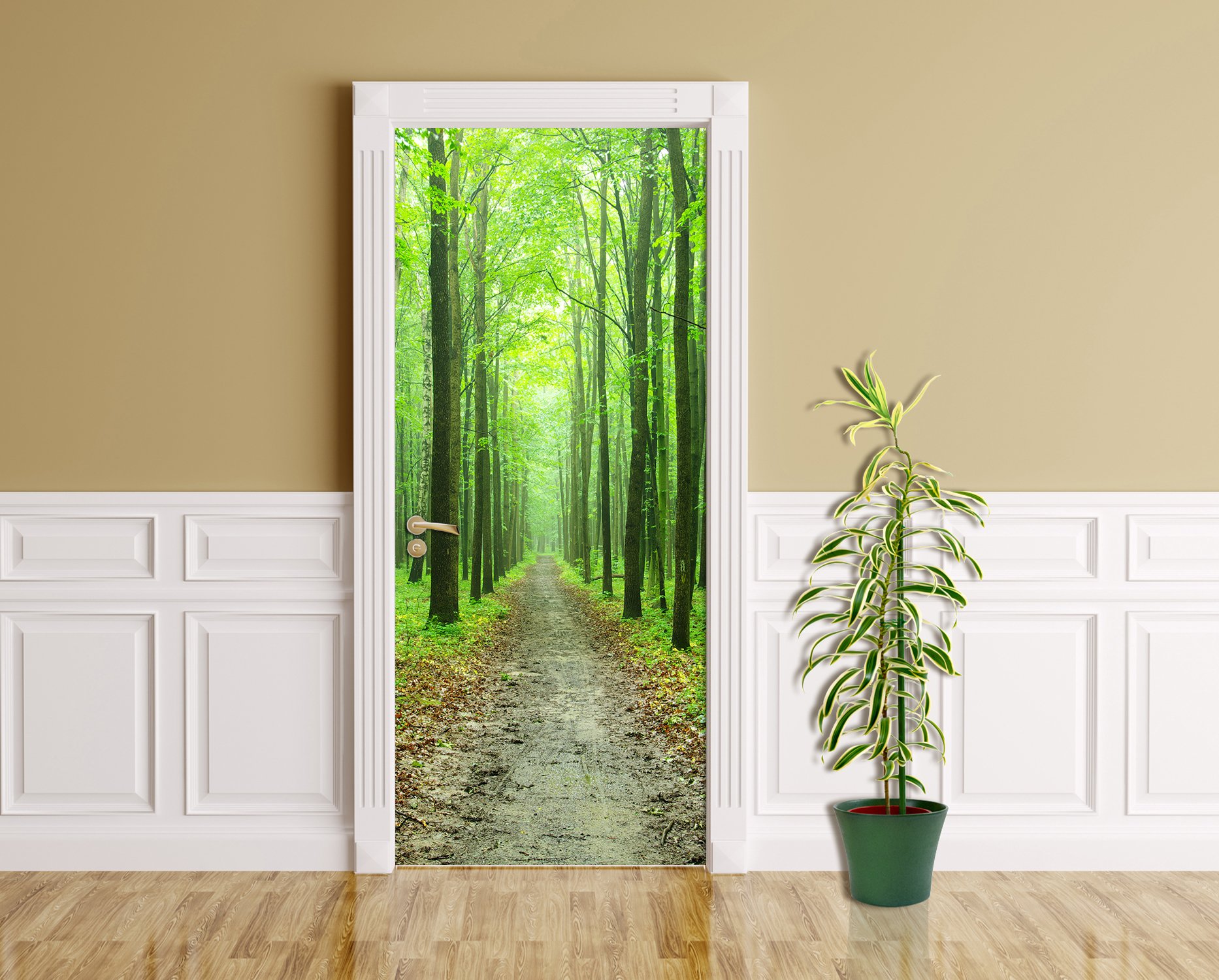 Türtapete Selbstklebend – Sonnenblumen Landschaft, 88x200 Cm, PVC Entfernbares Türposter