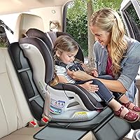 Vista 2 de Fundas protectoras de asiento de automóvil para niños, tela 600D, impermeable, antideslizante, acolchado más grueso con bolsillos de almacenamiento