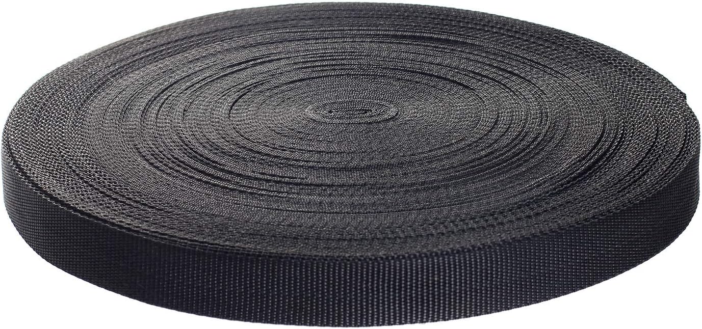 TUKA-i-AKUT 25mm x 50 Meter Polypropylene Cargo Strap - 1.4mm Thick, Black