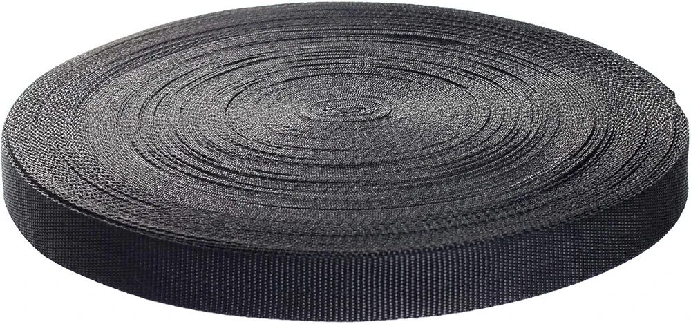 TUKA-i-AKUT 25mm x 50 Meter Polypropylene Cargo Strap - 1.4mm Thick, Black