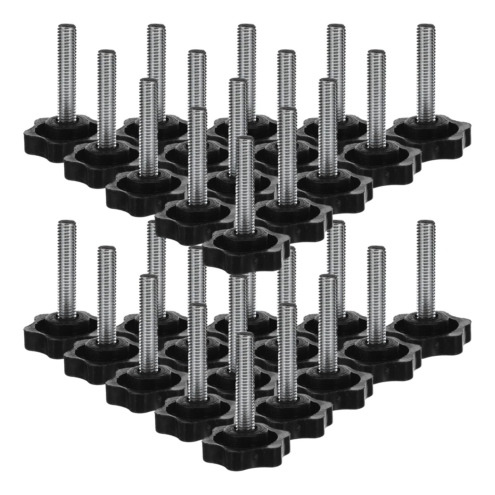 Vis de serrage en forme d'étoile SHINEOFI lot de 20 boutons noirs m6 pour machine