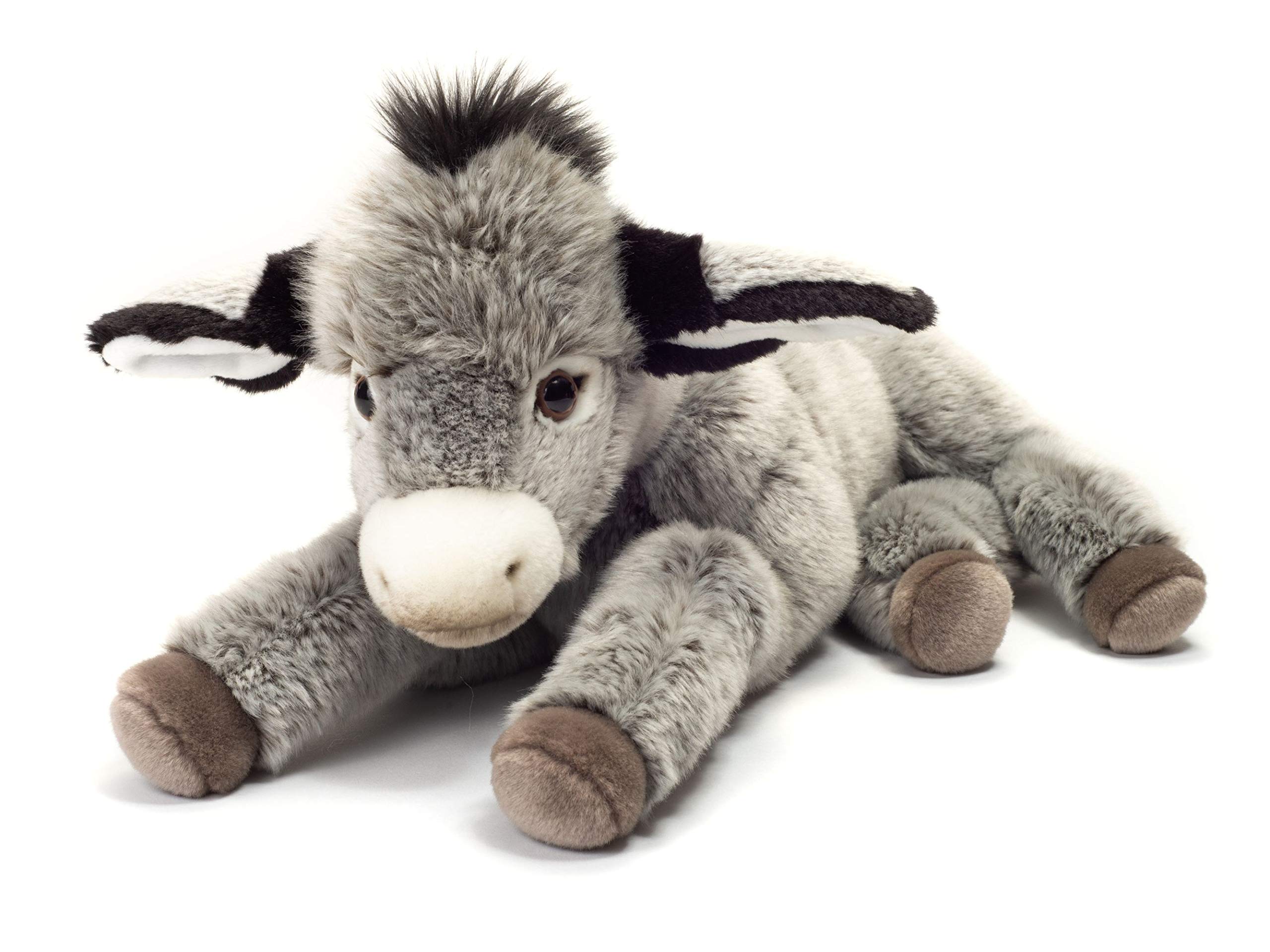 Teddy Hermann 90249 Esel liegend 50 cm, Kuscheltier mit idealem Recyclinganteil (Füllmaterial)