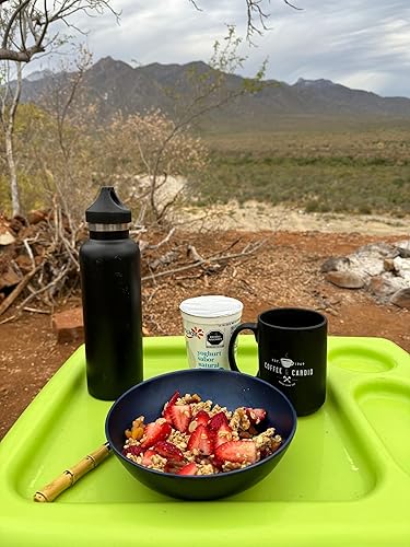 Miniatura 5 de Mesa plegable para TV (juego de 2), verde brillante, 17 x 22 x 26 pulgadas, bandejas glamping portátiles para interiores y exteriores con espacio