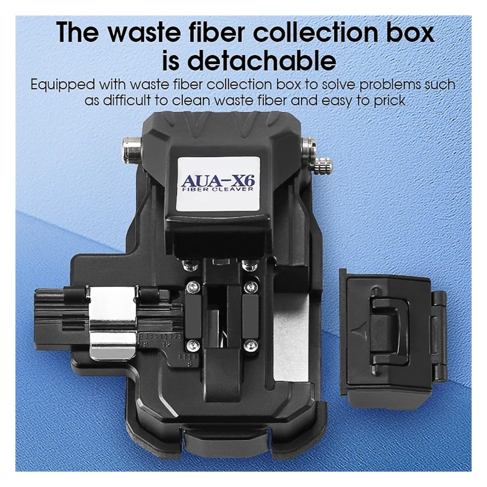 AUA-X6 FTTH Wysokoprecyzyjna maszyna do cięcia włókien światłowodowych na zimno/topliwie z 24-ostrzowym ostrzem tnącym Narzędzia do łączenia na zimno(AUA-X6 and blade)