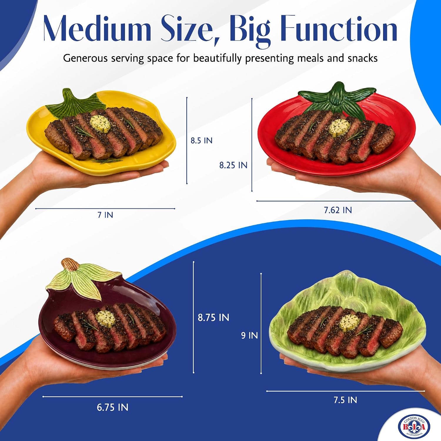 BIA Cordon Bleu – Victoria Veggies – Vegetable Plate, Set of 4