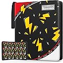 Trading Card Binder 9 Pocket,Card Binder 900 Pockets,Card Book Holder Cards with 50 Removable Sleeves,3-Ring Zip Design MTG/TCG/Sport Collectible Trading Card Albums Gifts for Boys and Girls (Black)