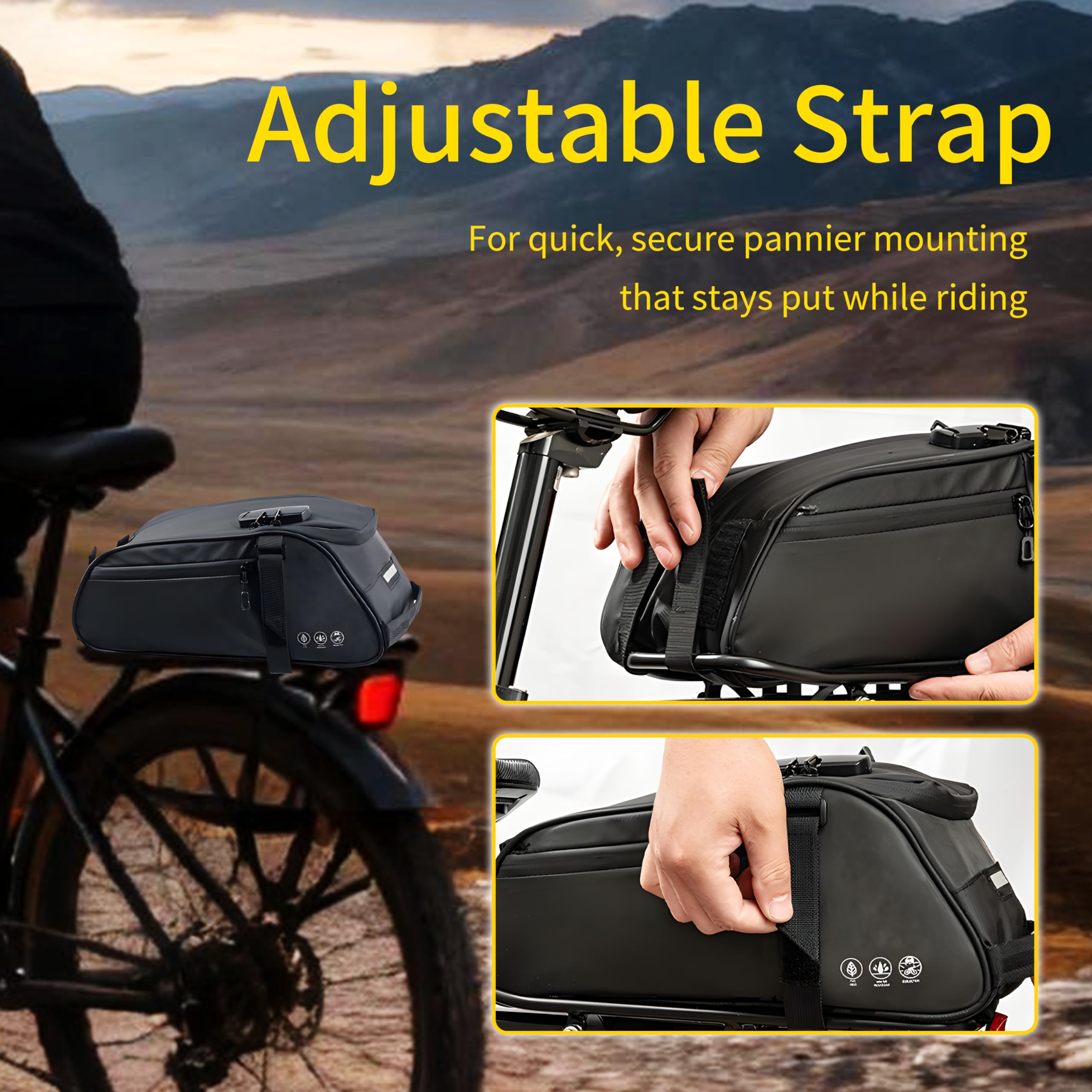 Amazon.co.jp: TGpao自転車パニエバッグ 14.2インチ×6.7インチ×5.9