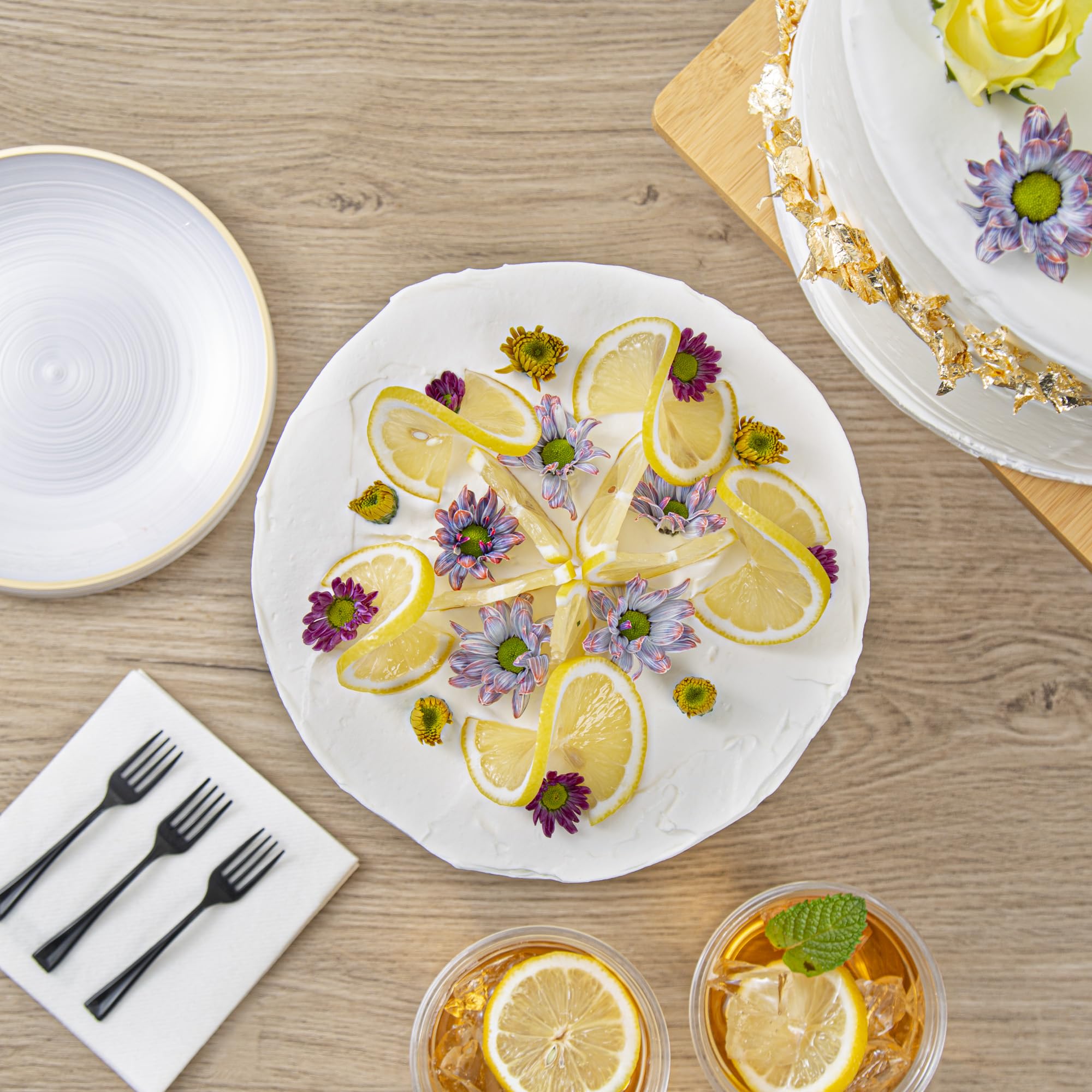 Restaurantware Pastry Tek Kuchen-Dummy, rund, Schaumstoff, wiederverwendbar, leicht, langlebig, Polystren, feuchtigkeitsbeständig, wiederverwendbar, wiederverwendbar, 20,3 x 15,2 cm, 36 Stück