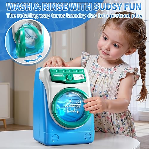 Miniatura 2 de Juego de juguetes de limpieza para niños pequeños de 1 a 3 años, juguete de limpieza para niños con aspiradora para niños pequeños, lavadora