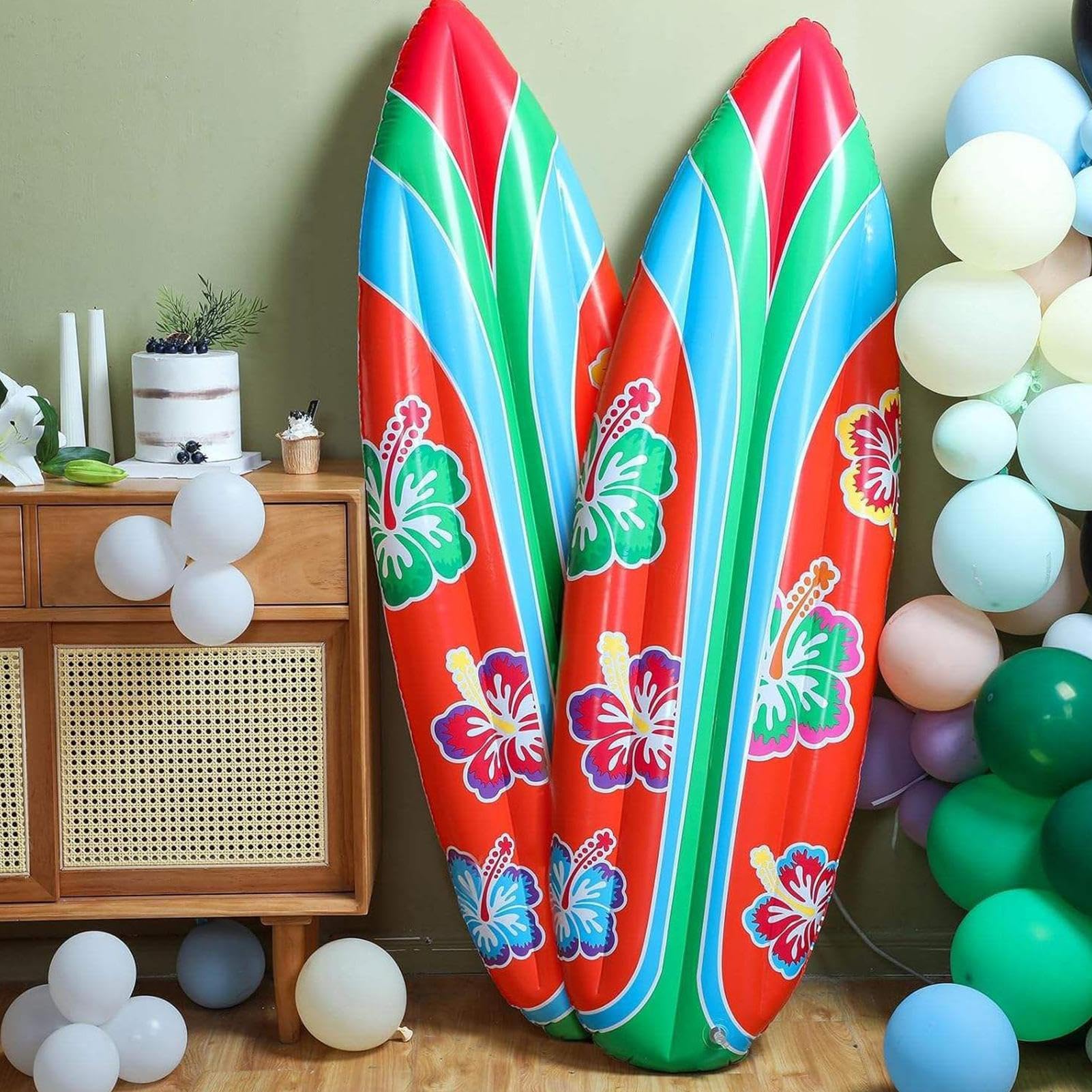 Tabla De Surf Hinchable Juguete Acuático Portátil, Set De 2 Piezas | Tabla Surf Para Niños para Playa de Verano, Piscina al Aire Libre, Decoración para , Patio y Juegos