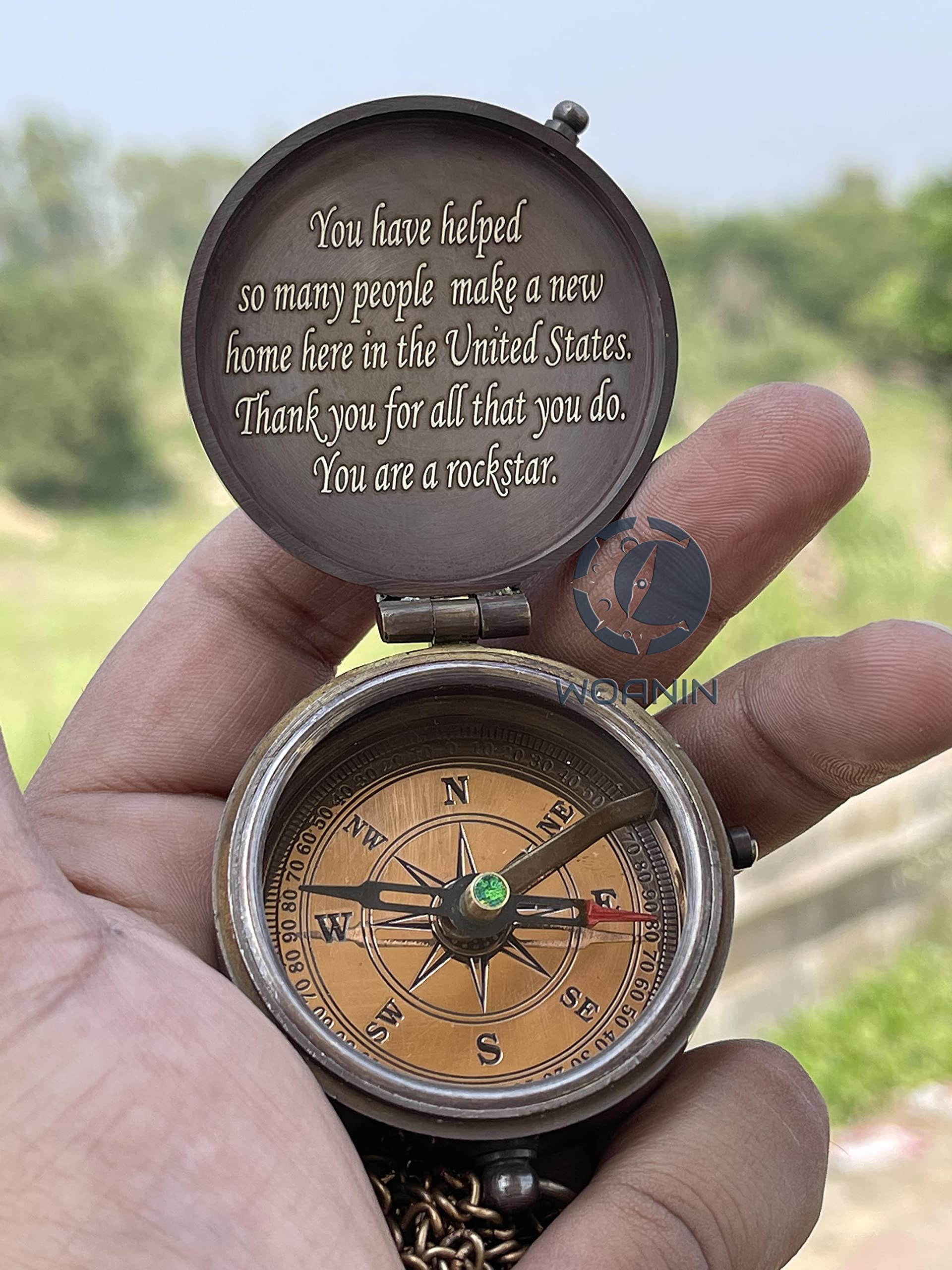 Brújula con estuche/regalo para regalo de hijo a mi hijo, regalo de mamá a hijo (personalizado)