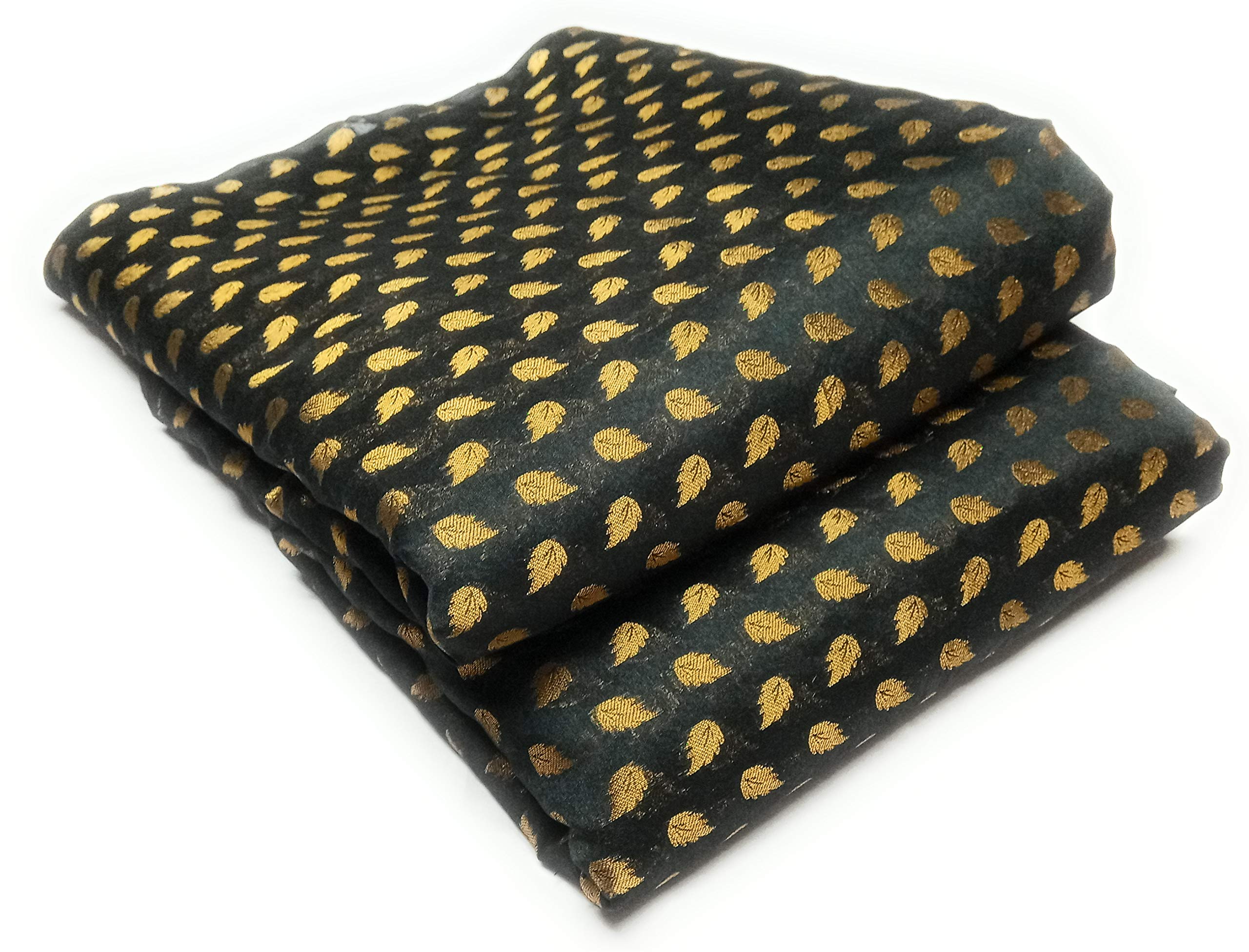 genericWomen/Girls Ethnic Unstitched Chanderi Cotton Jacquard Slightly Transparent Fabric/Cloth/Dress Material for Dress, Suit, Blouse etc.