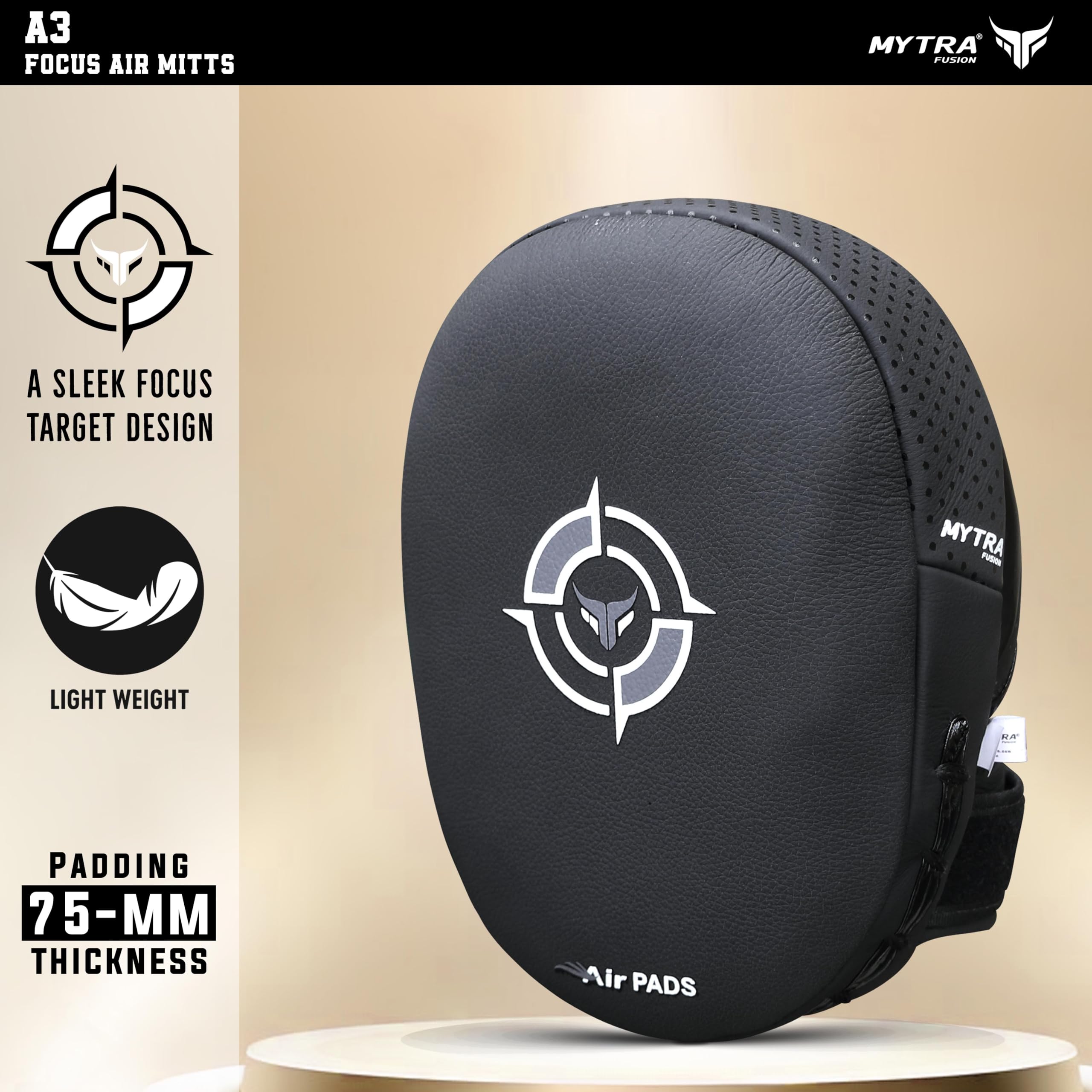 Mytra Fusion Pattes d'ours Boxe Cuir véritable pour entraînement MMA Muay Thai Kickboxing