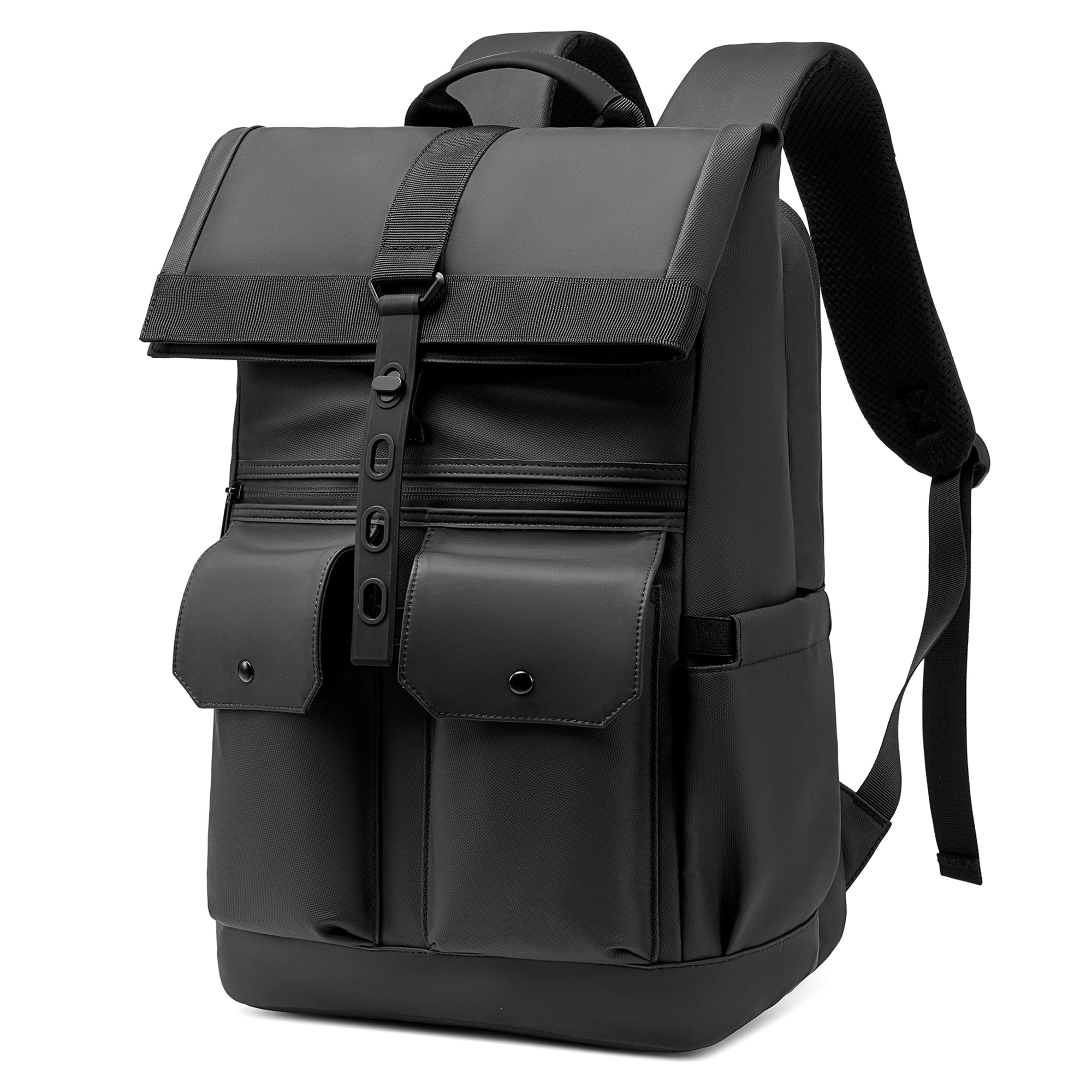 Rolltop Rucksack Herren, Wasserdicht Laptop Rucksack 17,3 Zoll