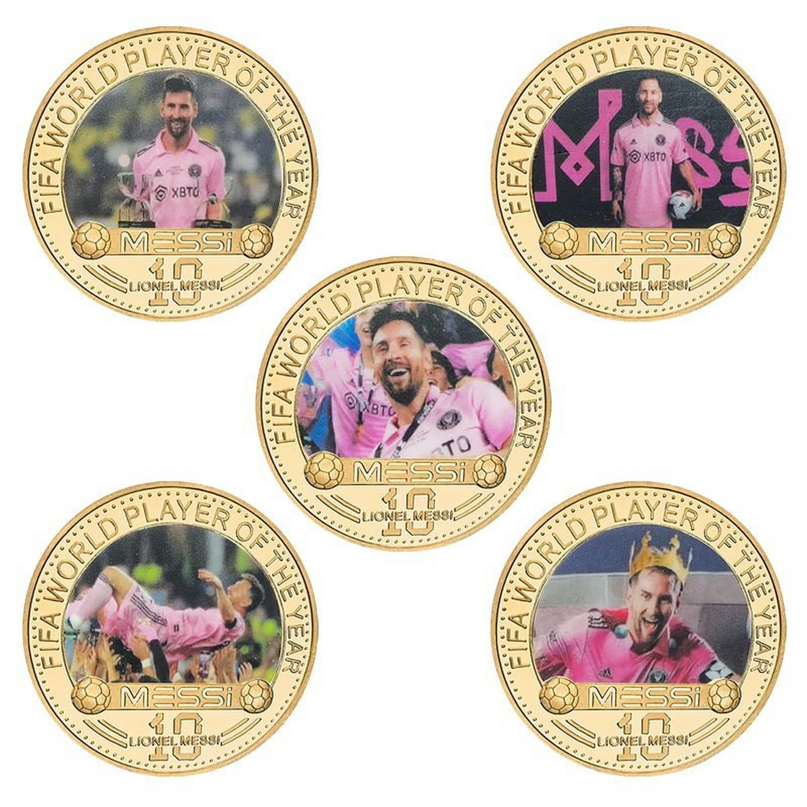 Medalla Conmemorativa Messi Combo Set Coleccionista Moneda Insignia Colección Conmemorativa de Artesanía de Metal Medalla-2