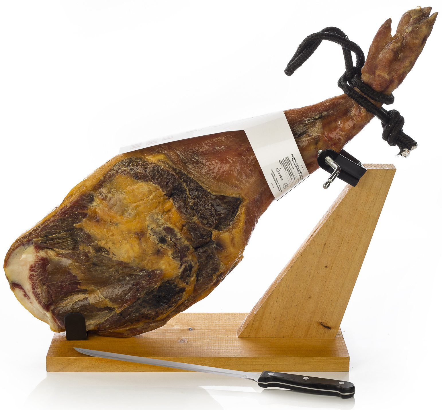 Paleta de Jamón Serrano Semideshuesada 4-4.5 Kg + Jamonero + Cuchillo - Paletilla Serrana