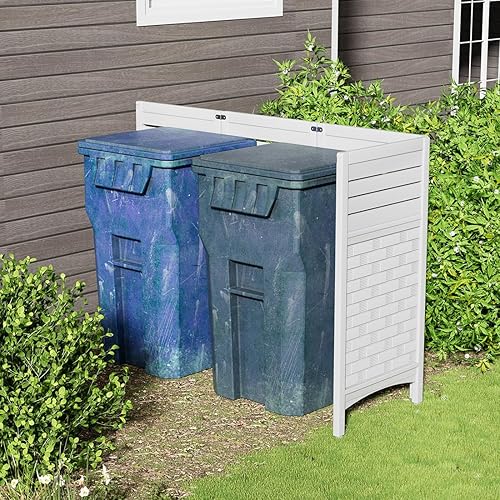 Miniatura 5 de KINYING 4 paneles de pantalla de privacidad para valla de aire acondicionado, equipo de piscina, cubo de basura para exteriores, kit de paneles de