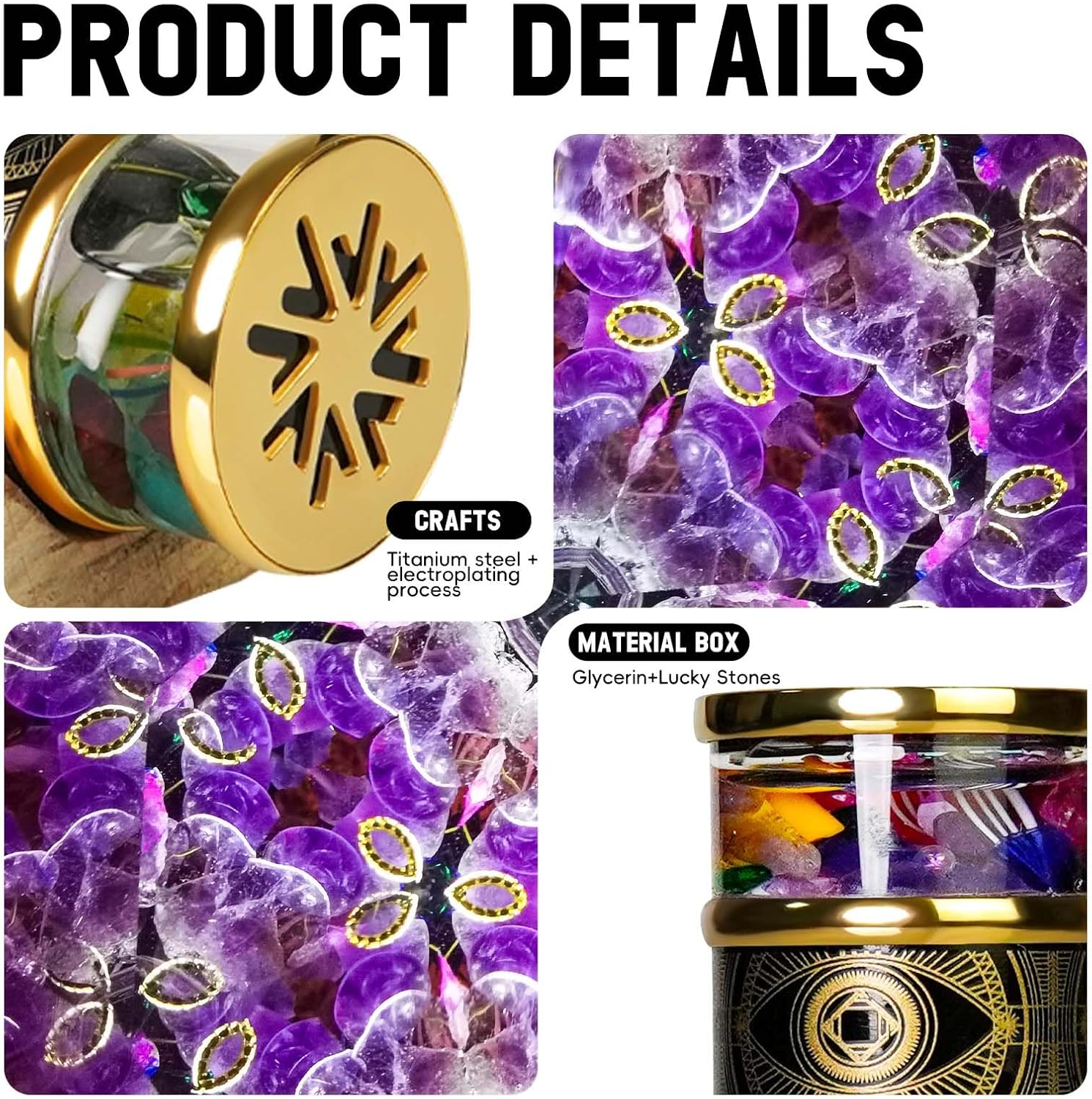 12 Constellations Sagittarius Mini Kaleidoscope,Handmade 4.25" Moonlight Stone Crystals Gems Core Box,Gift Box,Anniversary Birthday Christmas New Year Valentine's Day Special Present Gift