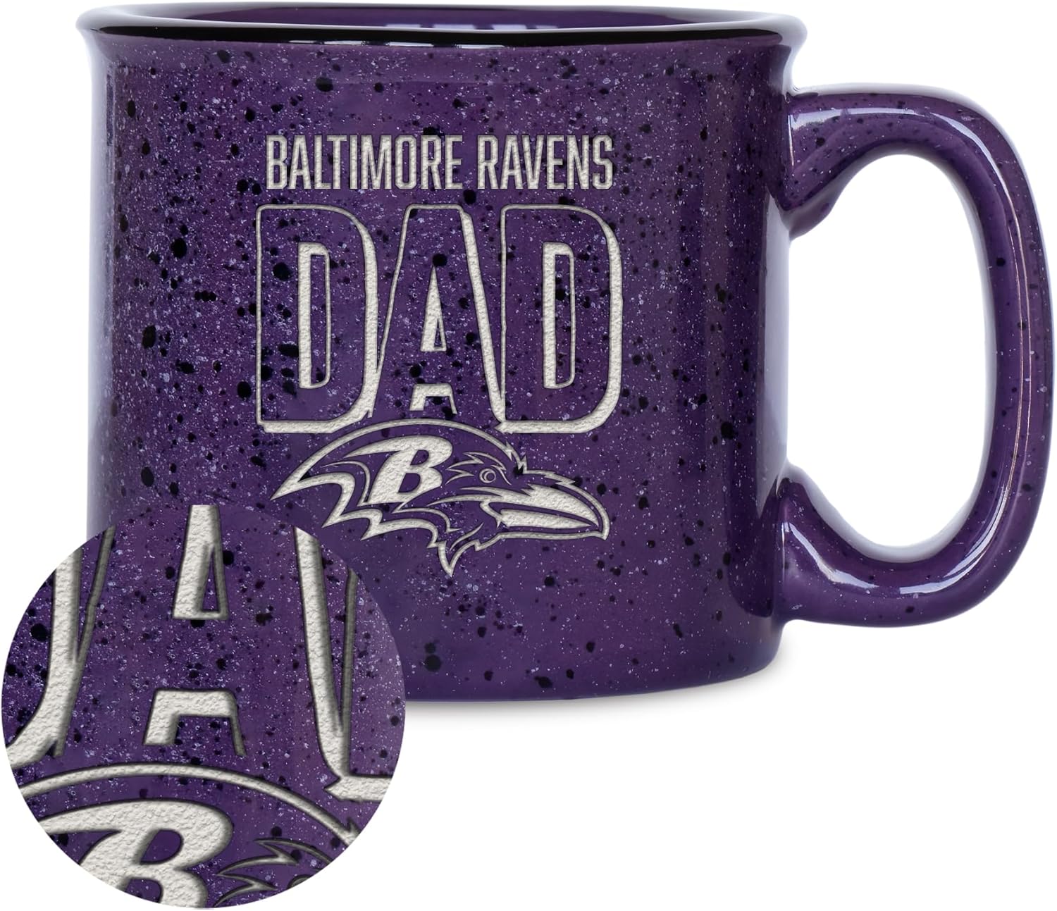Rico Industries NFL Football Dad 12oz Laser Engraved Campfire Mug