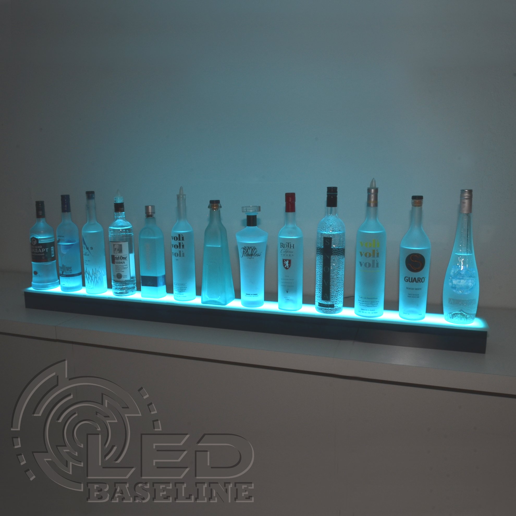 Single Step LED Color Changing Illuminated Display Shelf 96
