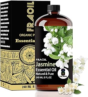 Jasmine Essential Oil, Jasmine Oil 8 Fl Oz 240ML for Diffuser Humidifier Yoga Cleaning DIY Candle Soap Making Perfume Gift for Women Essential Oils