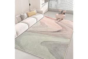 Abstract Pink and Grey Rugs for a Cozy and Stylish Living Room