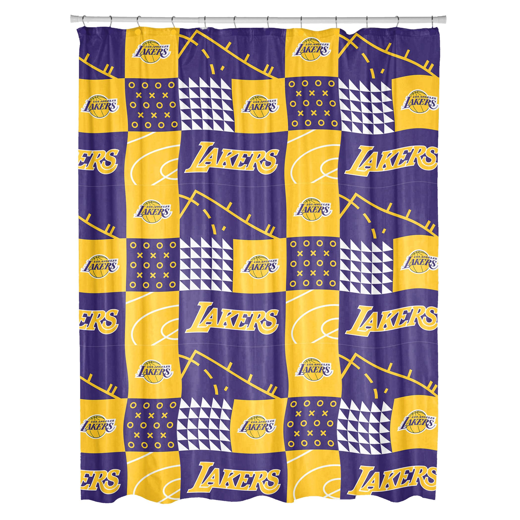 NORTHWEST NBA Colorblock Shower Curtain, Los Angeles Lakers