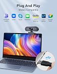 1080P HD Web Camera for PC, 90° FOV Webcam with Microphone | Rotatable Design, Auto-Light Balance, Plug and Play, USB Web Cam for Online Calling/Conferencing, Laptop/Desktop