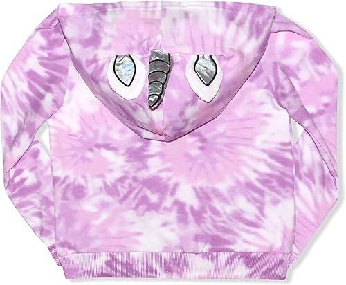 Miniatura 3 de MGA Girl's 2-Pack LOL Surprise Jogger Pant Set with Hoodie, 3D Horn and Ears, Tie Dye Multi-Color